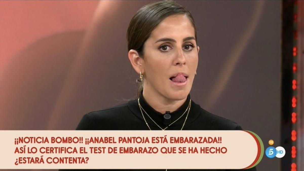 Anabel Pantoja ha conocido en directo en Sálvame que está embarazada.