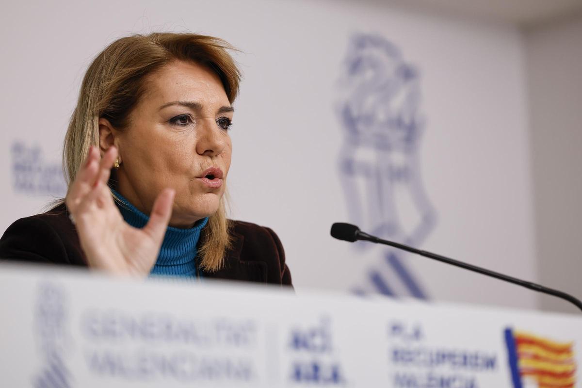 Susana Camarero interviene en la rueda de prensa posterior al pleno del Consell.