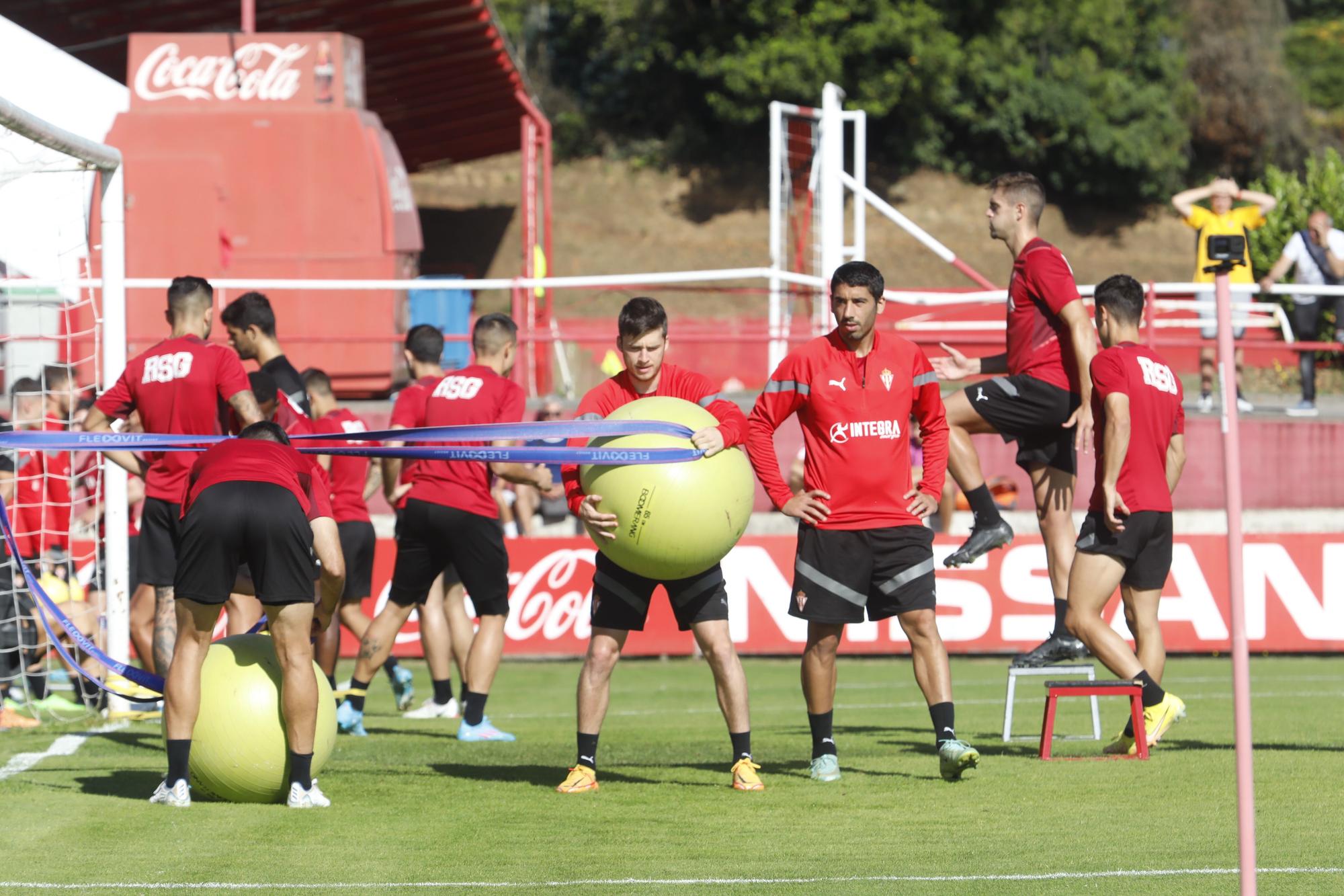 Entrenamiento del Sporting en Mareo