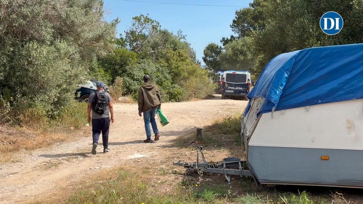 Vídeo: Punto y final a otro asentamiento en Ibiza: es el sexto desalojo chabolista en dos años