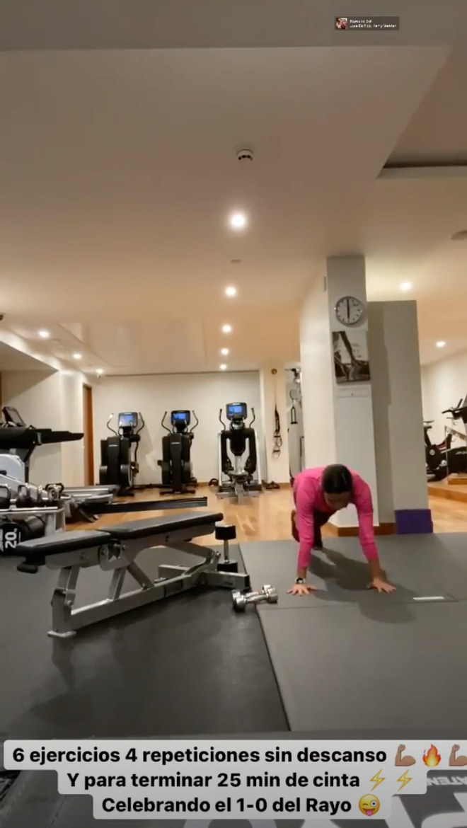 Cristina Pedroche en el gimnasio el día de Reyes