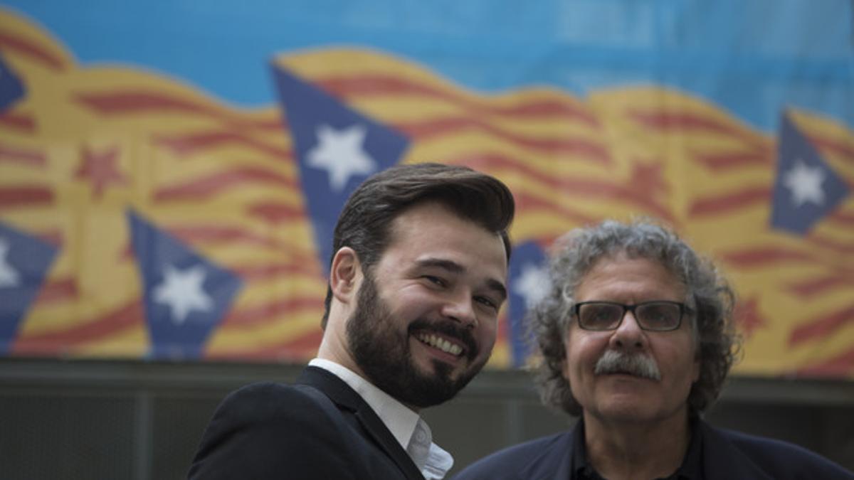 Gabriel Rufián junto a Joan Tardà.