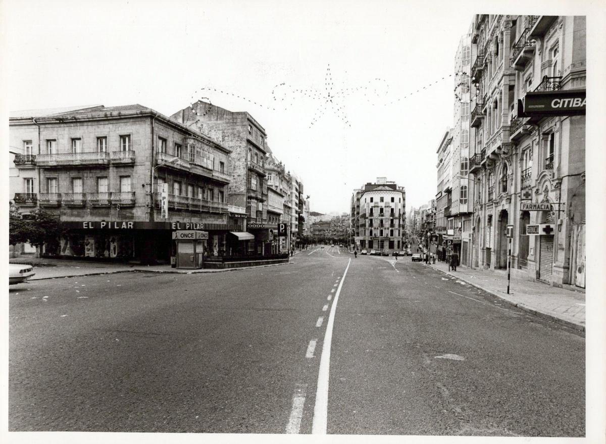 Vista de Porta do Sol, sin tráfico, en 1986. Vista de Porta do Sol, sin tráfico, en 1986.
