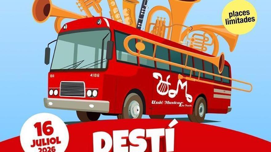 La Unió Musical organiza un bús para el Certamen Internacional de Bandas en València