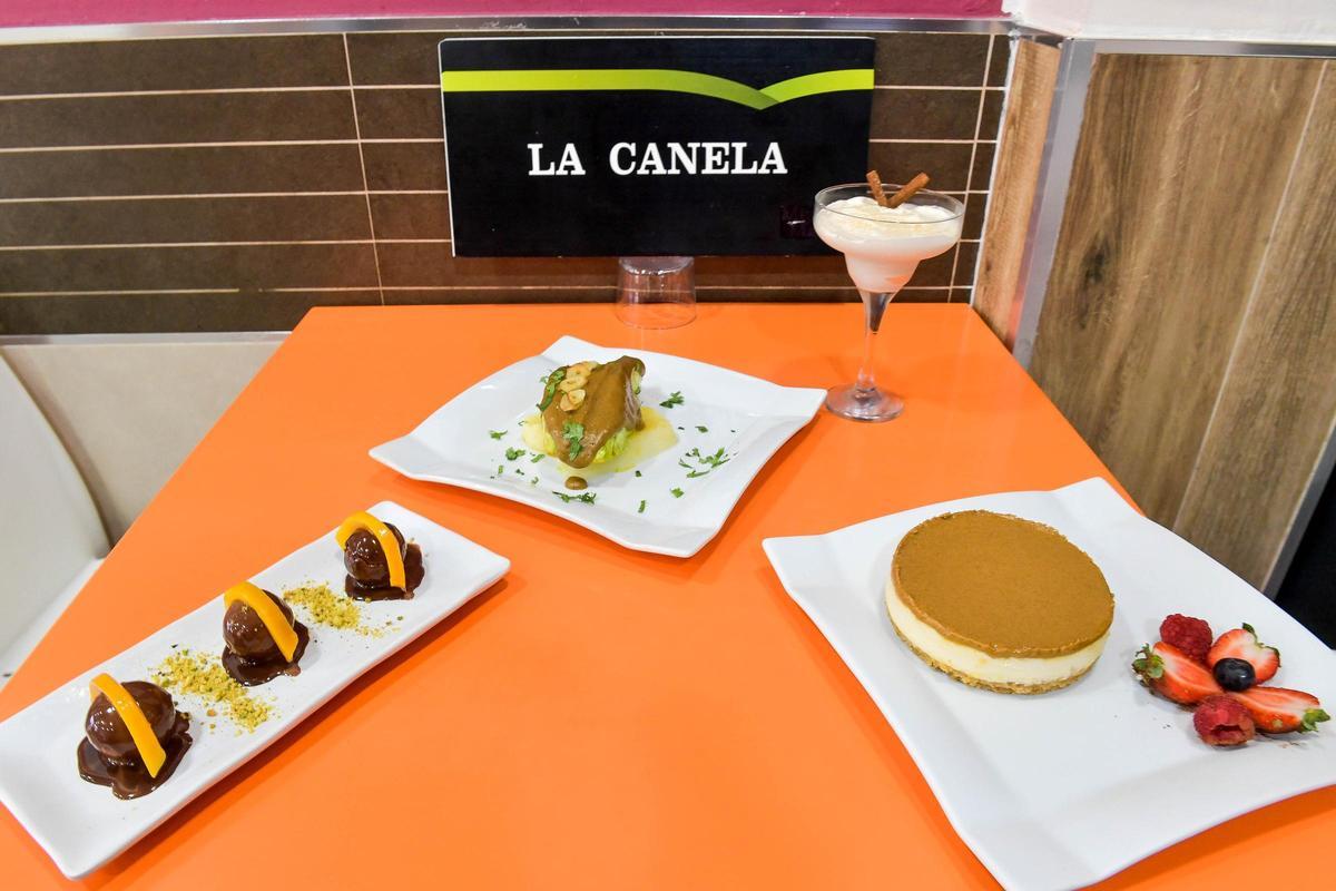 Algunas de las propuestas incluidas en el menú de La Canela para las Jornadas Gastronómicas del Gofio en Telde
