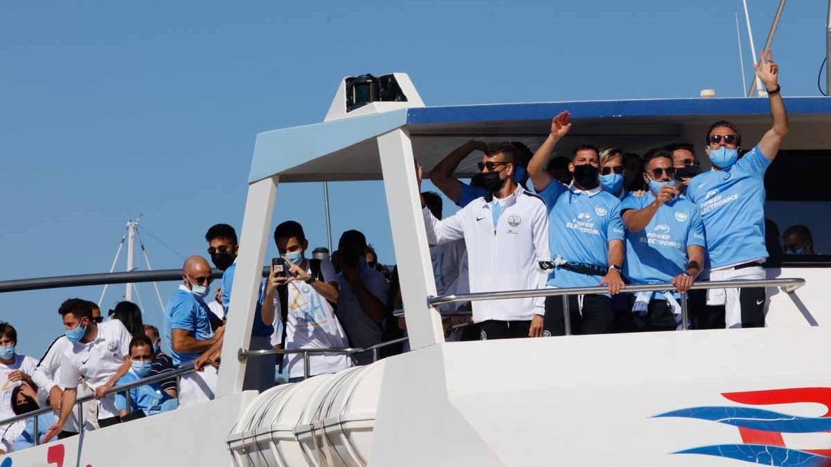 Imágenes de la celebración en casa de la UD Ibiza