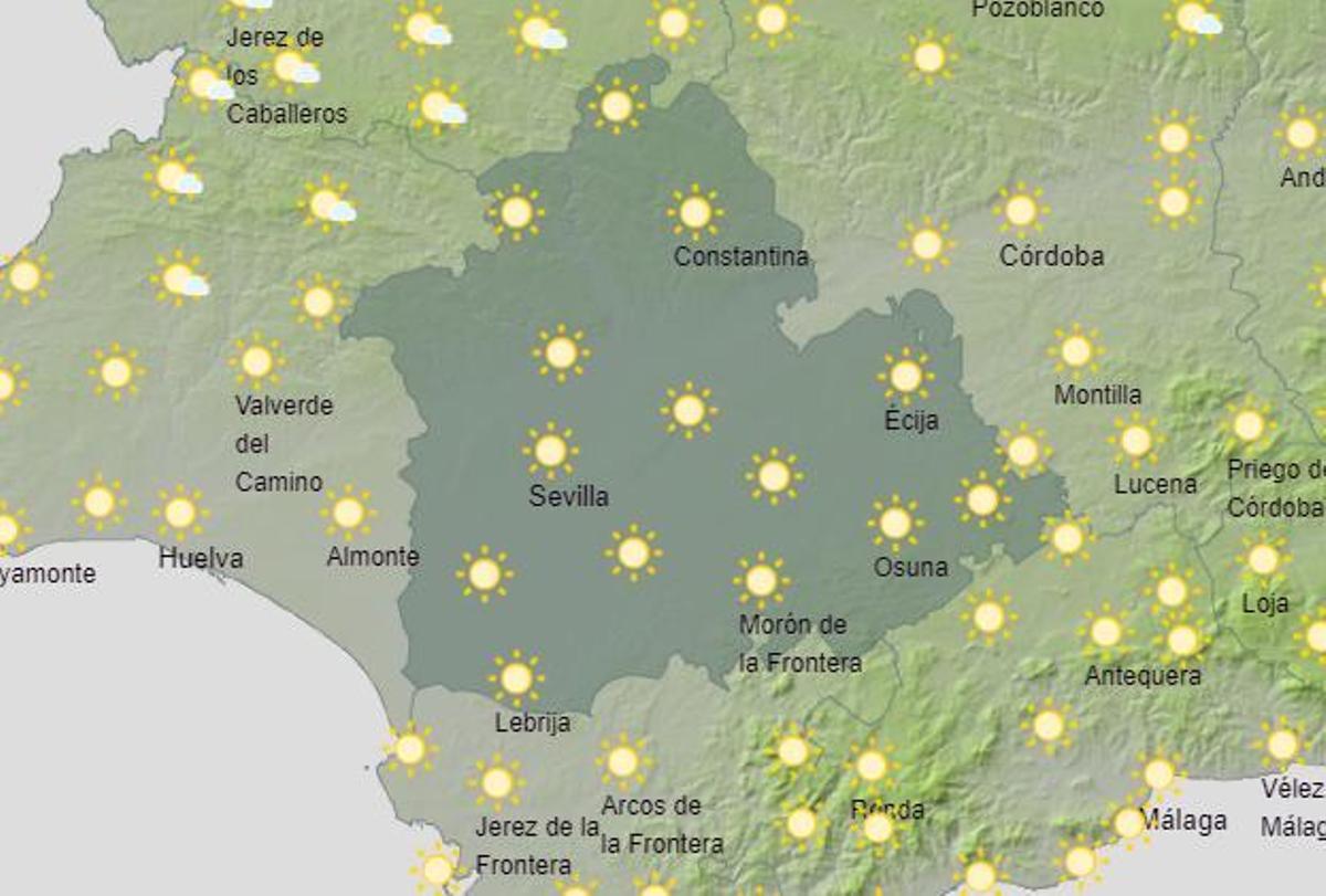 Previsión del tiempo en Sevilla el martes 4 de junio.