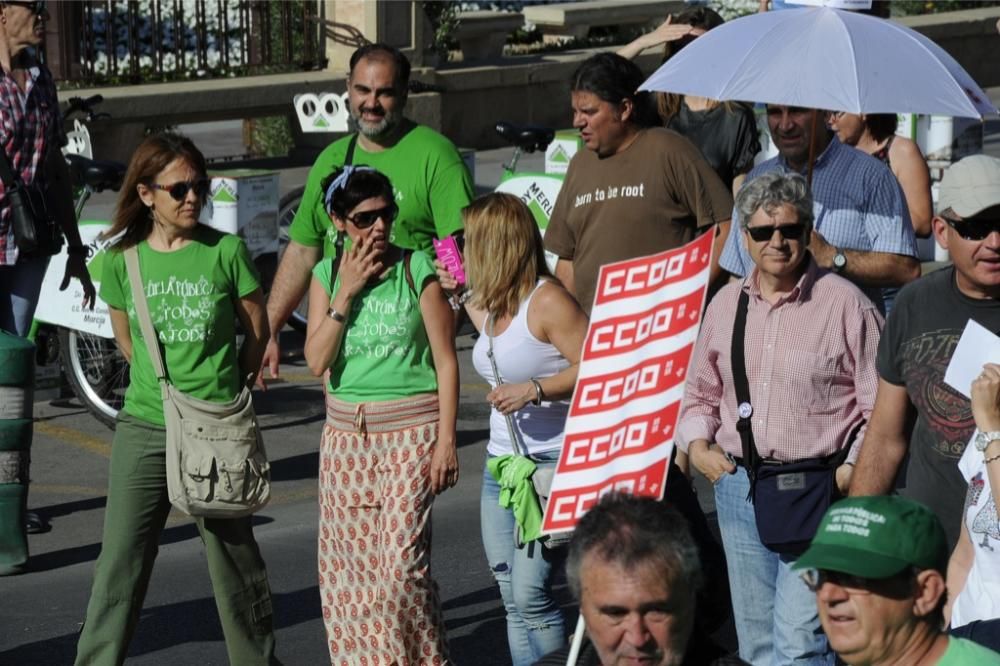 La protesta de educación en Murcia, en imágenes