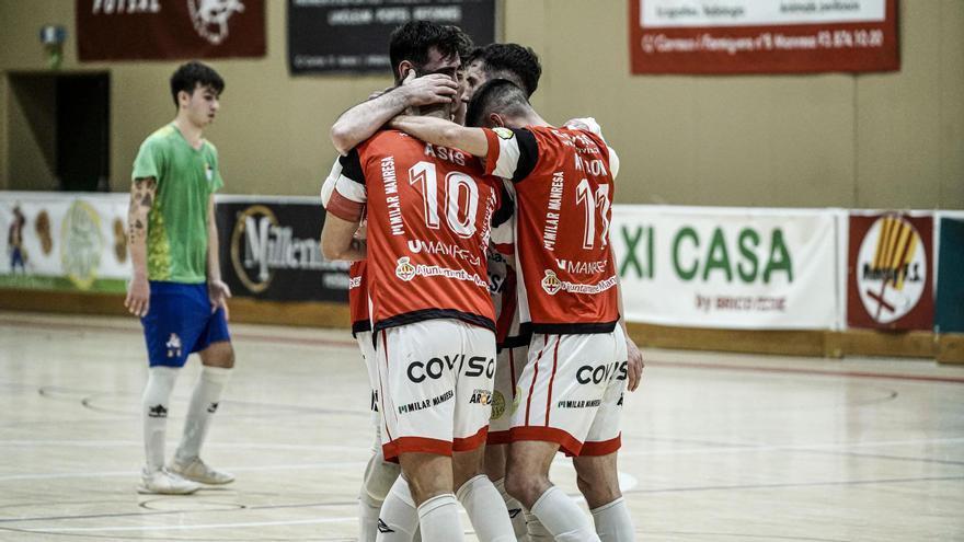 El Covisa ha celebrat molts gols en els últims partits al Pujolet