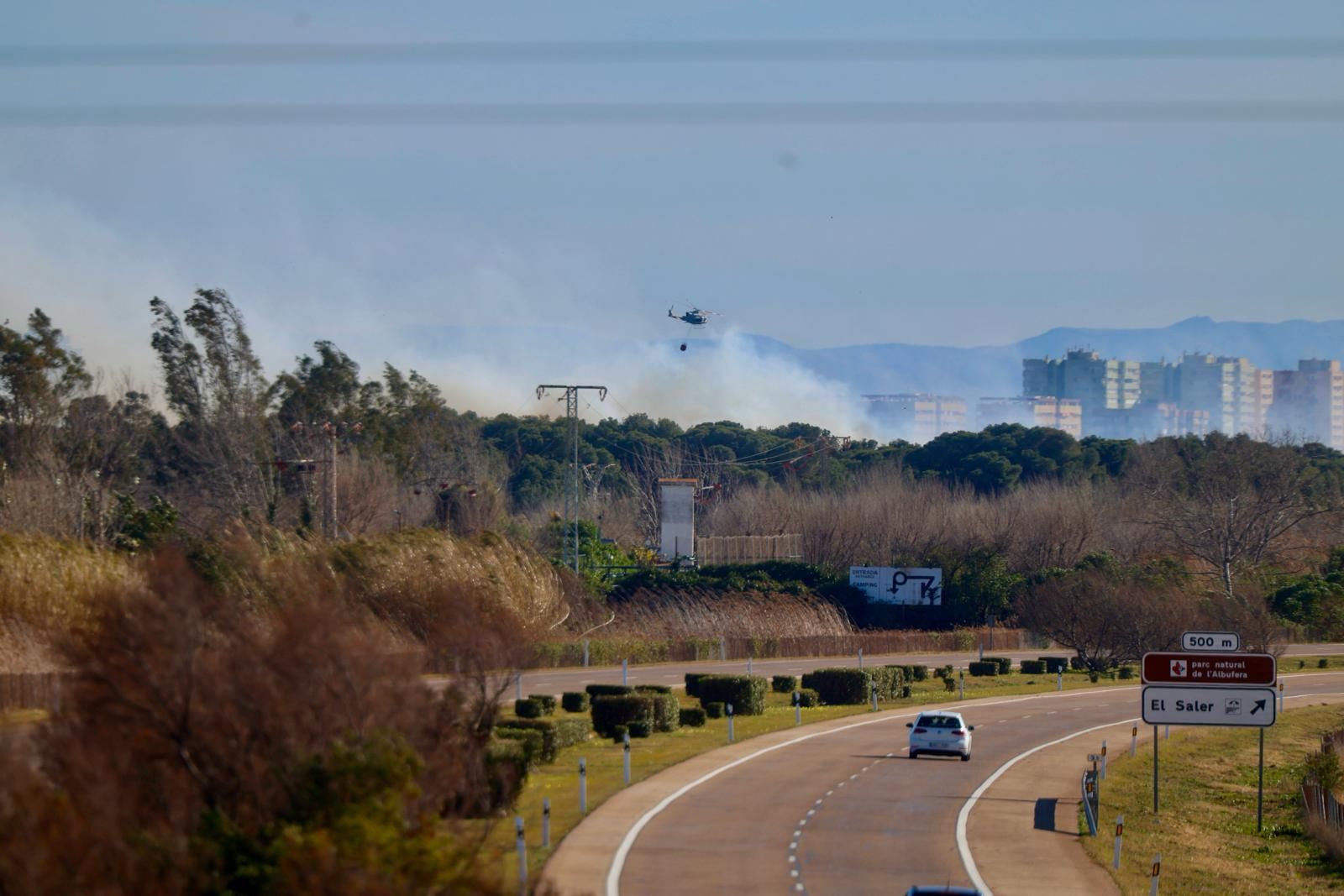 Declarado un incendio en el Saler