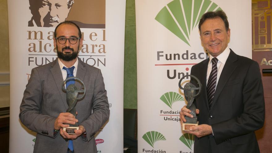 Matías Prats y José Ignacio Pérez, con el Premio Nacional de Periodismo Deportivo Manuel Alcántara