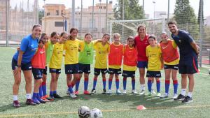 Visita de Ester Imaz en Campus Barça Academy
