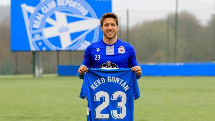 Keko, durante su presentación con el equipo gallego.