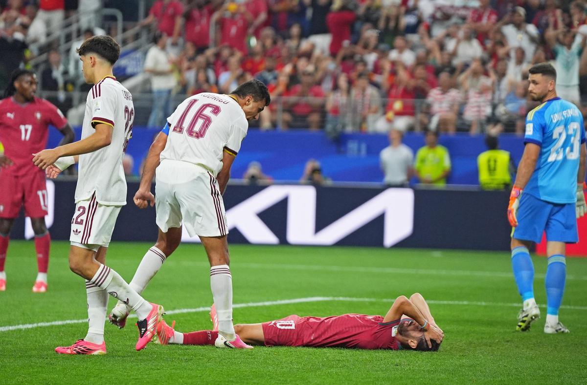Rodri, celebrando el fallo de Bernardo Silva