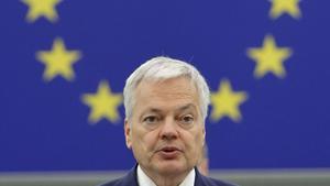 El comissari de Justícia de la UE, Didier Reynders, el 13 de desembre  al Parlament d’Estrasburg. | RONALD WITTEK / EFE