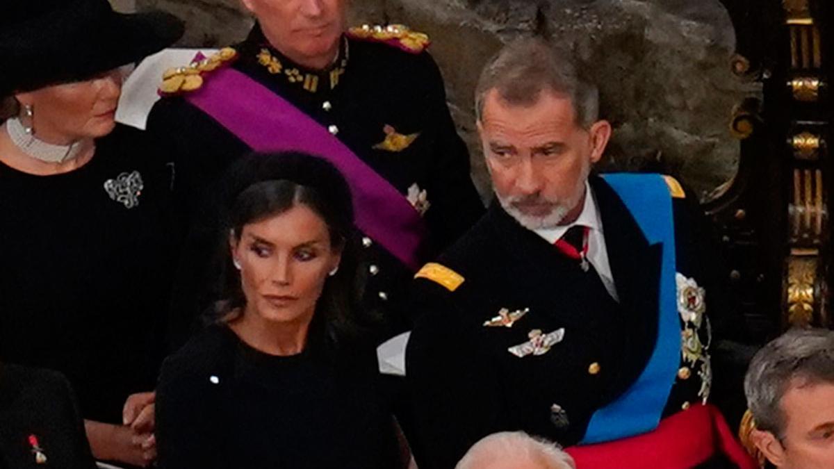 La reina Letizia y el rey Felipe Vi asisten al funeral de Estado de la reina Isabel II