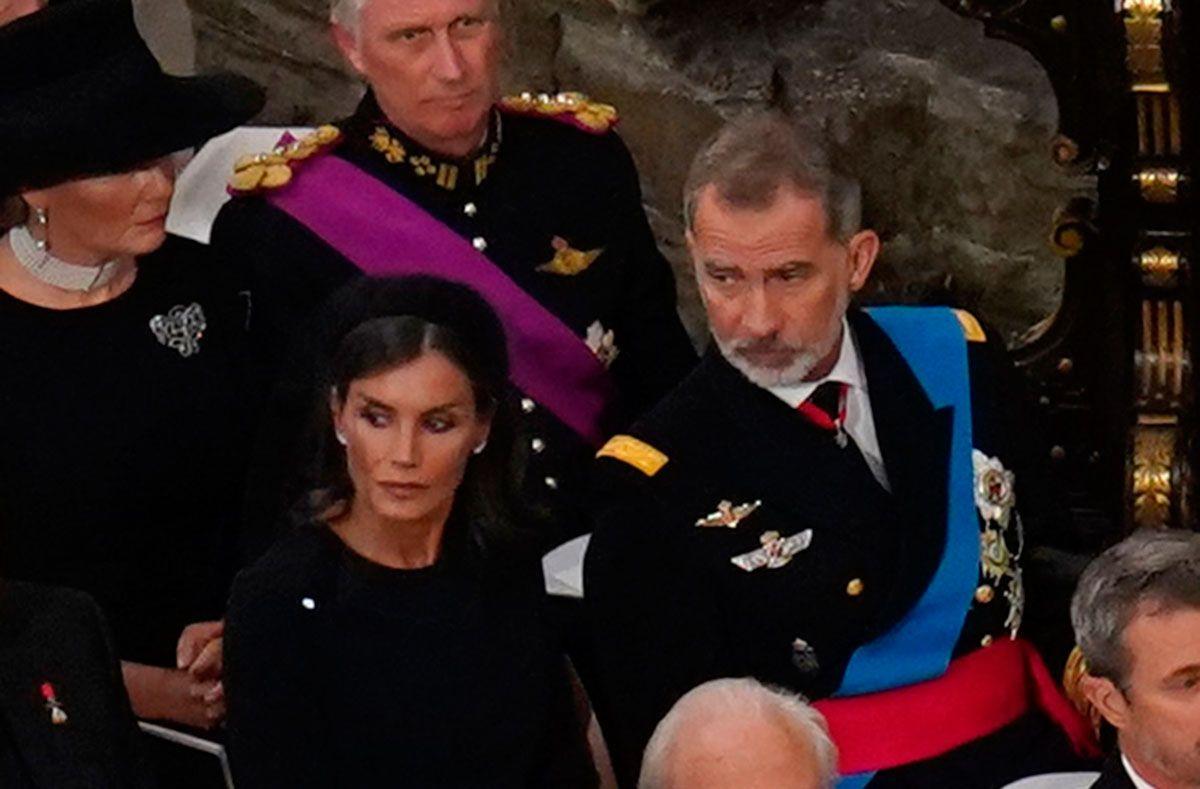 La reina Letizia y el rey Felipe Vi asisten al funeral de Estado de la reina Isabel II