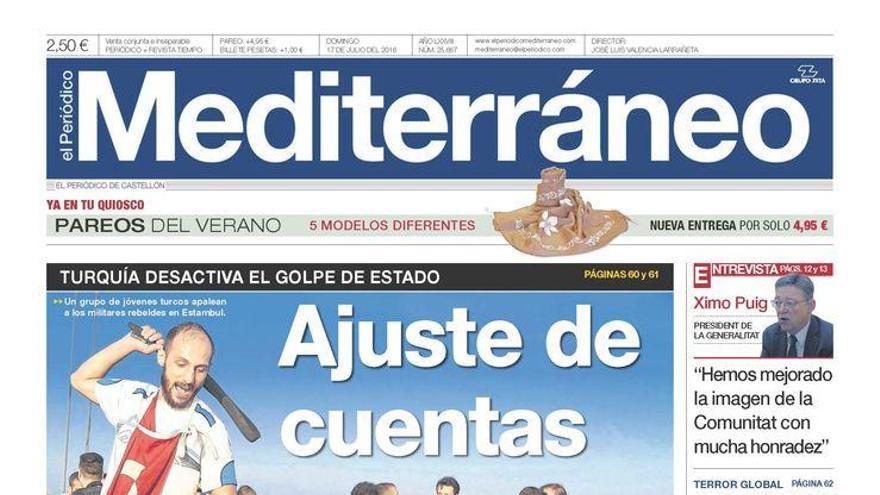 Ajuste de cuentas, en la portada de Mediterráneo