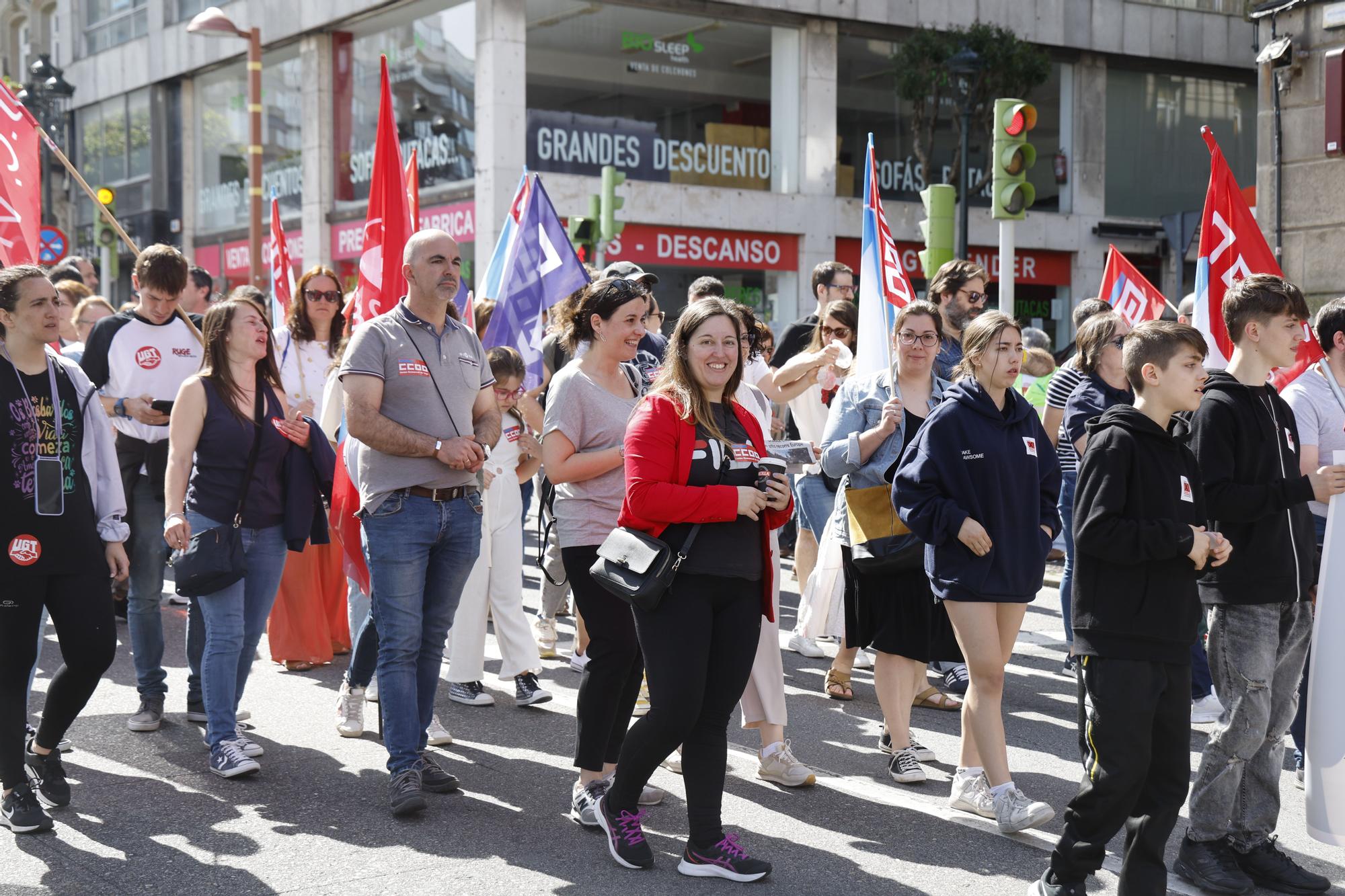 Primero de Mayo: las manifestaciones del Día del Trabajo toman Vigo