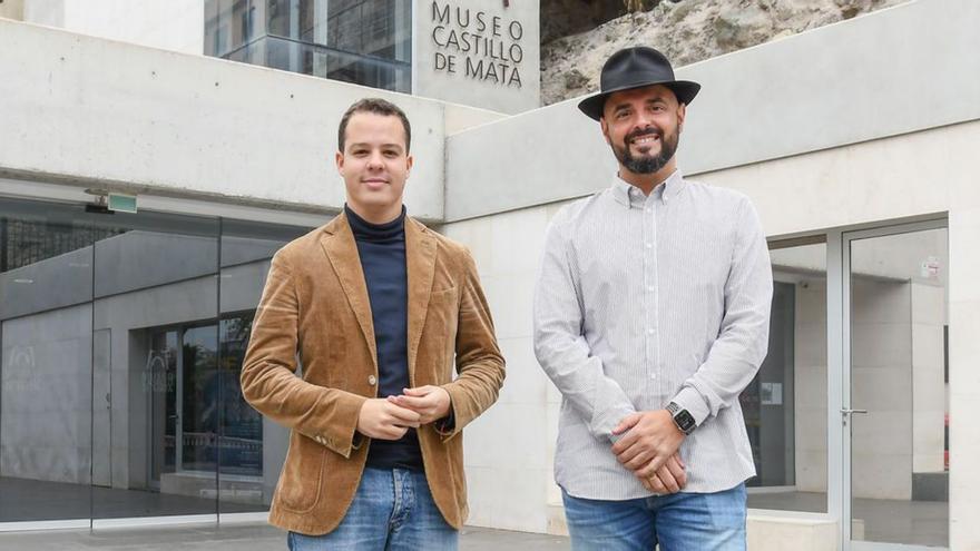 Adrián  Santana y David Naranjo, durante la presentación.