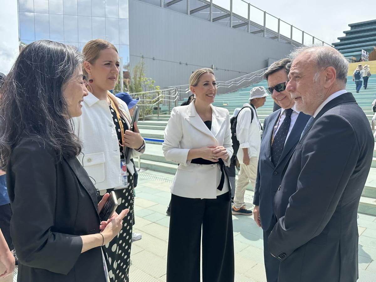 Fotogalería | Guardiola destaca en la Expo de Osaka el potencial cultural y económico de Extremadura