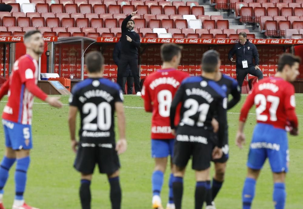 El partido entre el Sporting y la Ponferradina, en imágenes