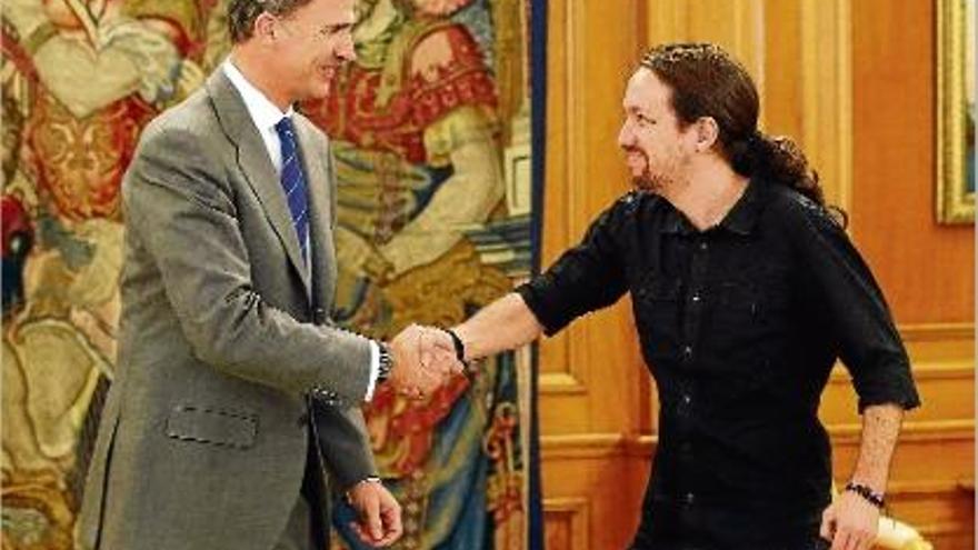 El rei Felip VI va rebre Pablo Iglesias a la Zarzuela per segona vegada.