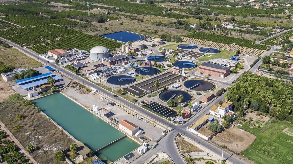 Vista general de las instalaciones de la depuradora de Facsa en Castelló.