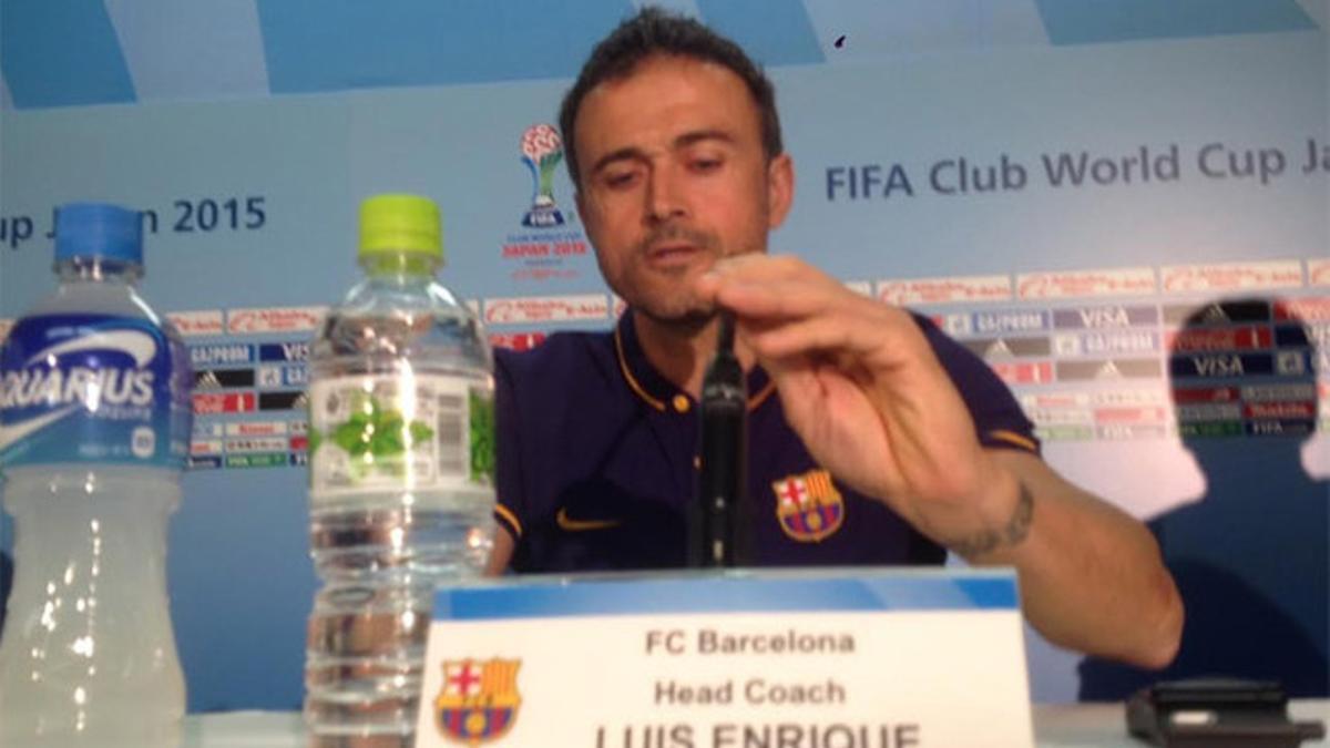 Luis Enrique Martínez, entrenador del FC Barcelona, en la previa del partido de semifinales del Mundial de Clubes contra el Guangzhou Evergrande