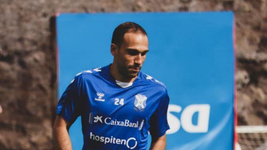 Nacho Martínez, durante un entrenamiento previo al desplazamiento a Elche.