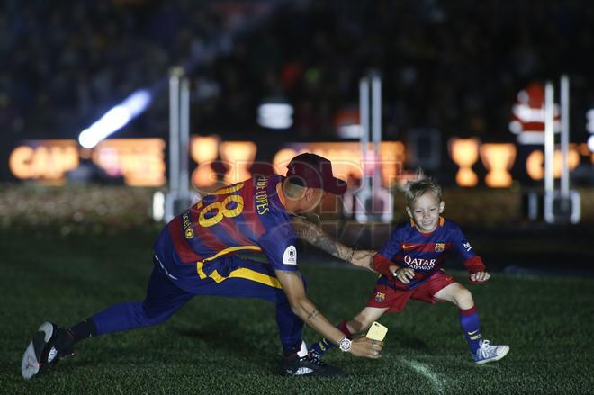 La fiesta del Doblete en el Camp Nou