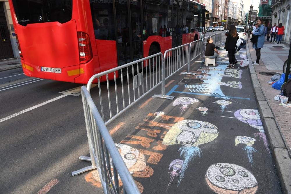 Deporte y arte urbano por la movilidad en A Coruña