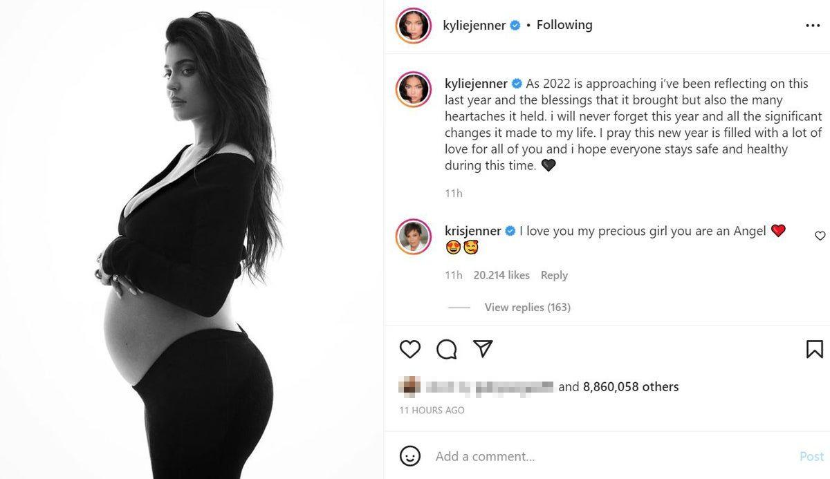 Imagen de Kylie Jenner en Instagram embarazada de su segundo hijo