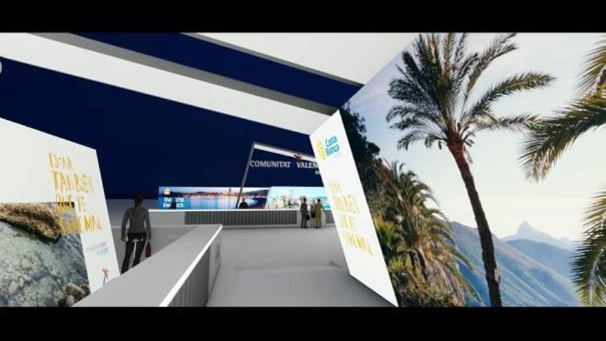 Imagen virtual del estand institucional de la Comunidad en Fitur