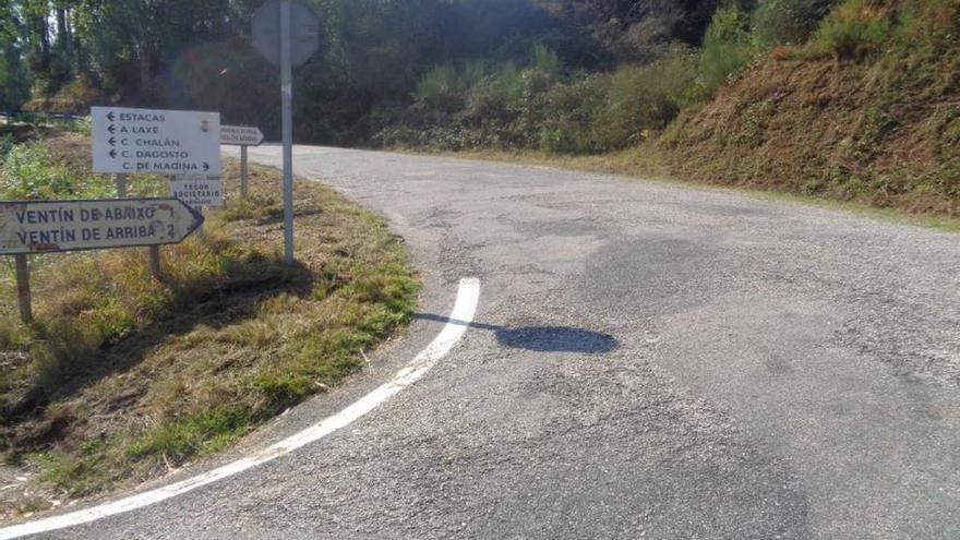 Tramo de la carretera de Fornelos a Ventín que será mejorado. / FdV