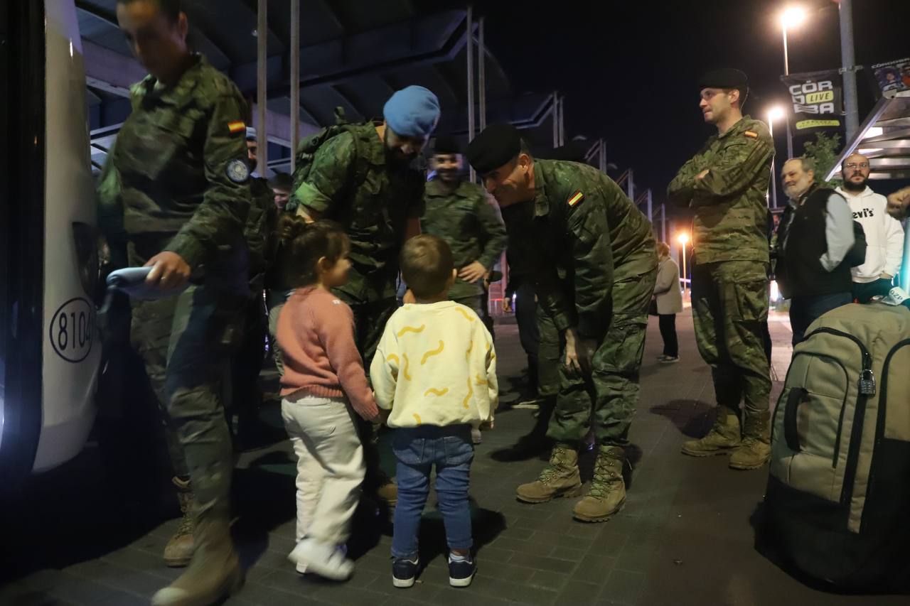 La llegada de los militares de la BRI X desde el Líbano