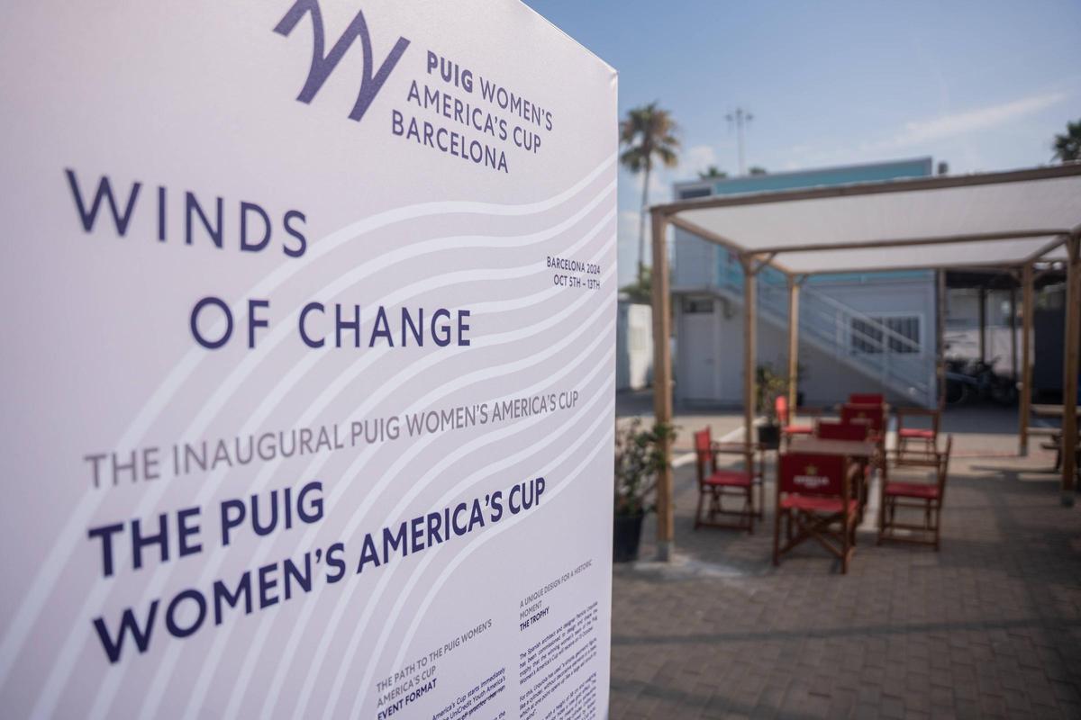 La base de la organización de la Puig Women's America's Cup y la Unicredit Youth America's Cup en Barcelona.