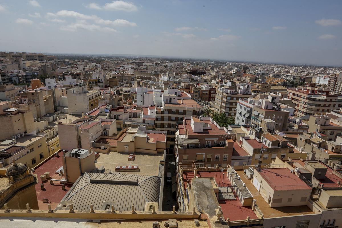 Una vista de Elche desde la cúpula de la basílica de Santa María