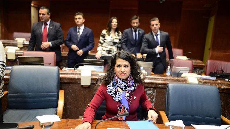 La consejera de Transparencia, Beatriz Ballesteros, en la Asamblea Regional.