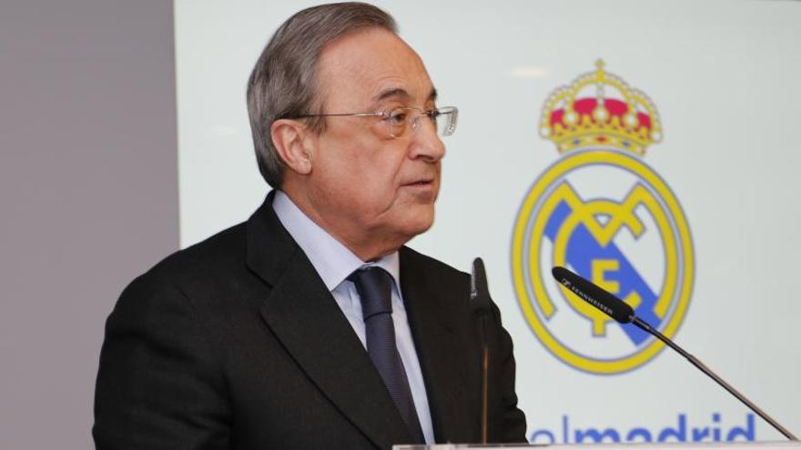 Florentino Pérez durant l&#039;assemblea d&#039;aquest diumenge