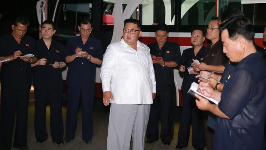 Kim Jong Un, en un acto en Corea del Norte esta semana.