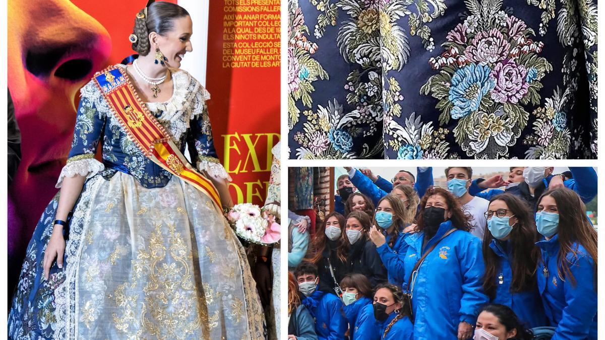 Un traje lleno de significado para Laura Mengó: Azul, Antiga, Campanar y Ninots