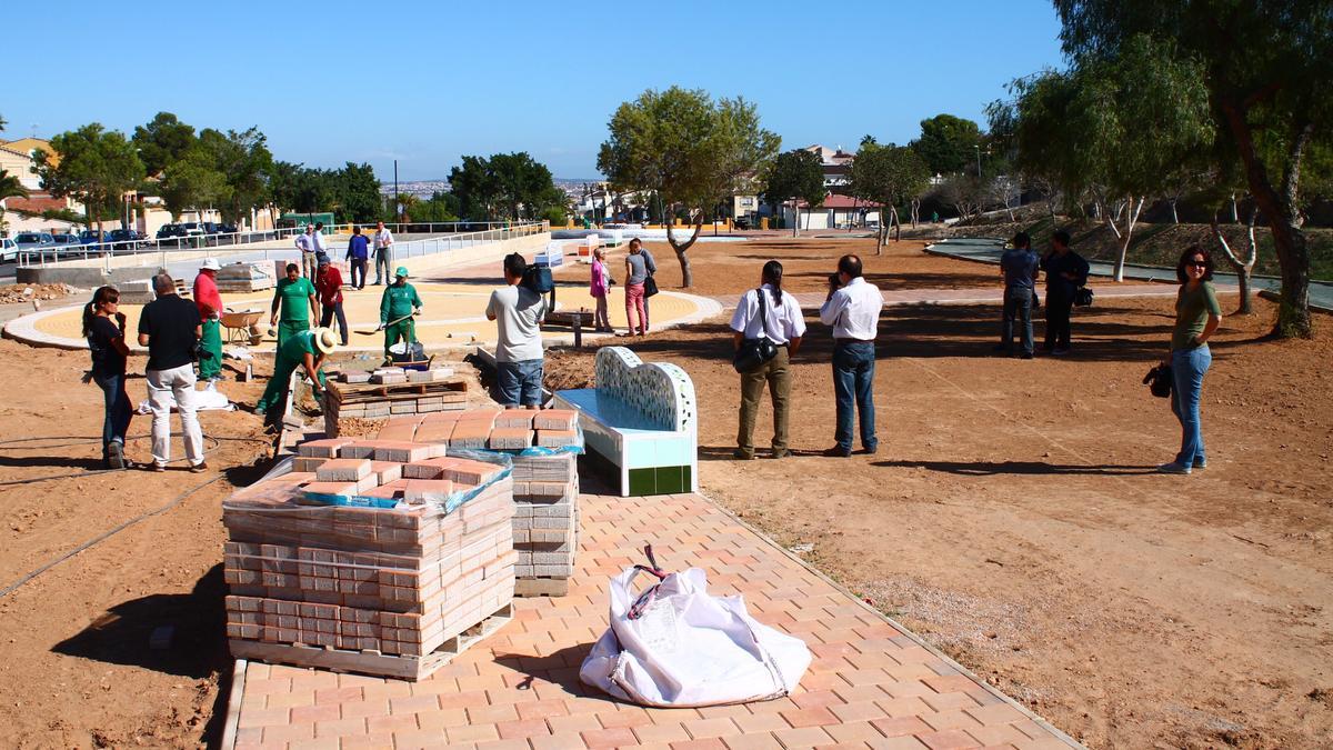 Visita a las obras del taller de empleo en 2015