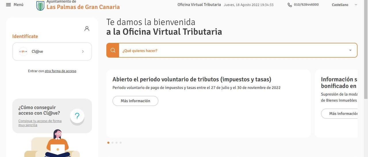 Oficina virtual tributaria de Las Palmas de Gran Canaria.