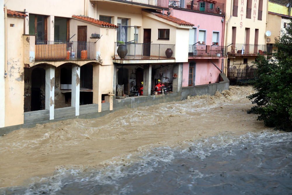 Efectes de la pluja a Ribes de Freser