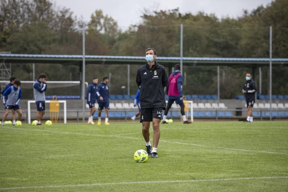 Entrenamiento del Oviedo en El Requexón