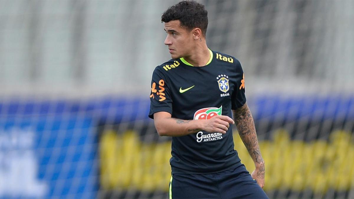 Coutinho, en una sesión preparatoria de Brasil