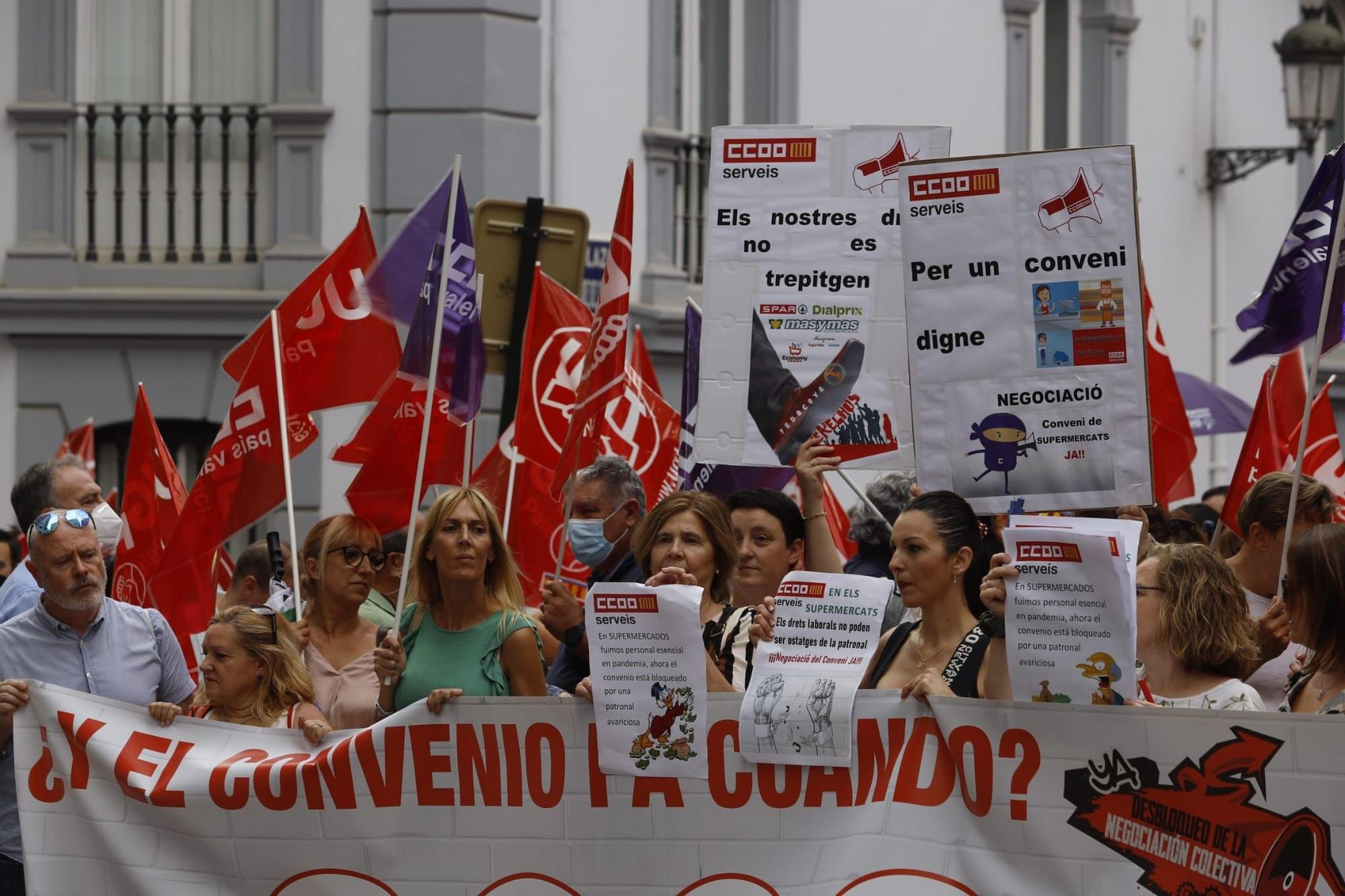 Protesta sindical ante la CEV