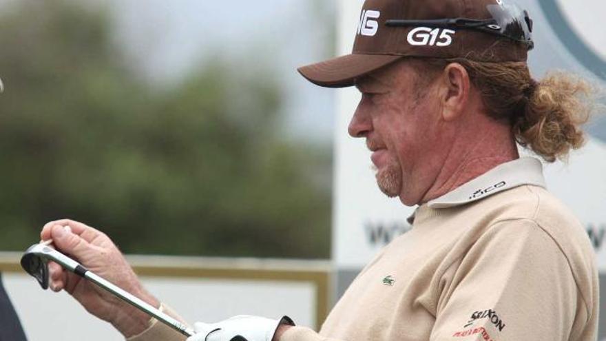 Miguel Ángel Jiménez se entrenó ayer en las instalaciones de Finca Cortesín