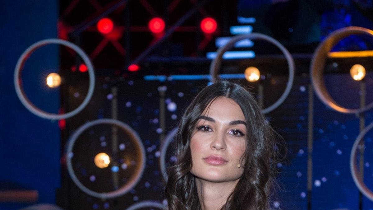 Estela Grande en el plató de 'El tiempo del descuento'